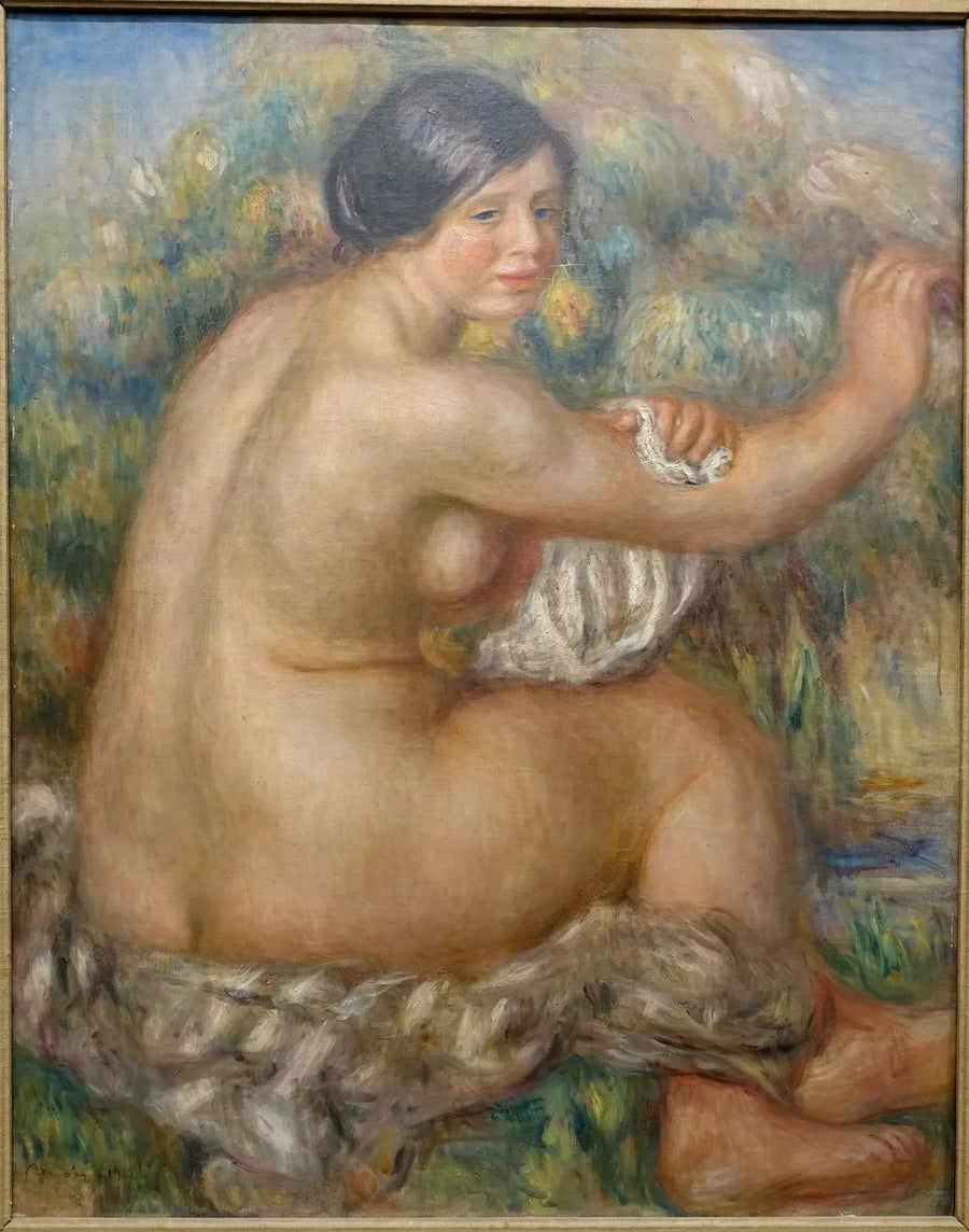 Banhista drying her right arm - Pierre-Auguste Renoir