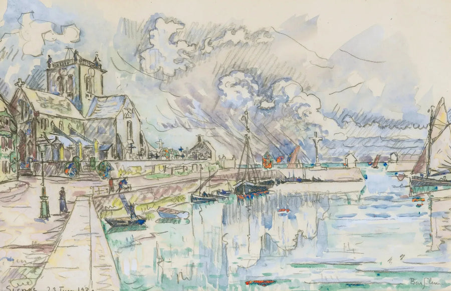 Barfleur, the port - Paul Signac