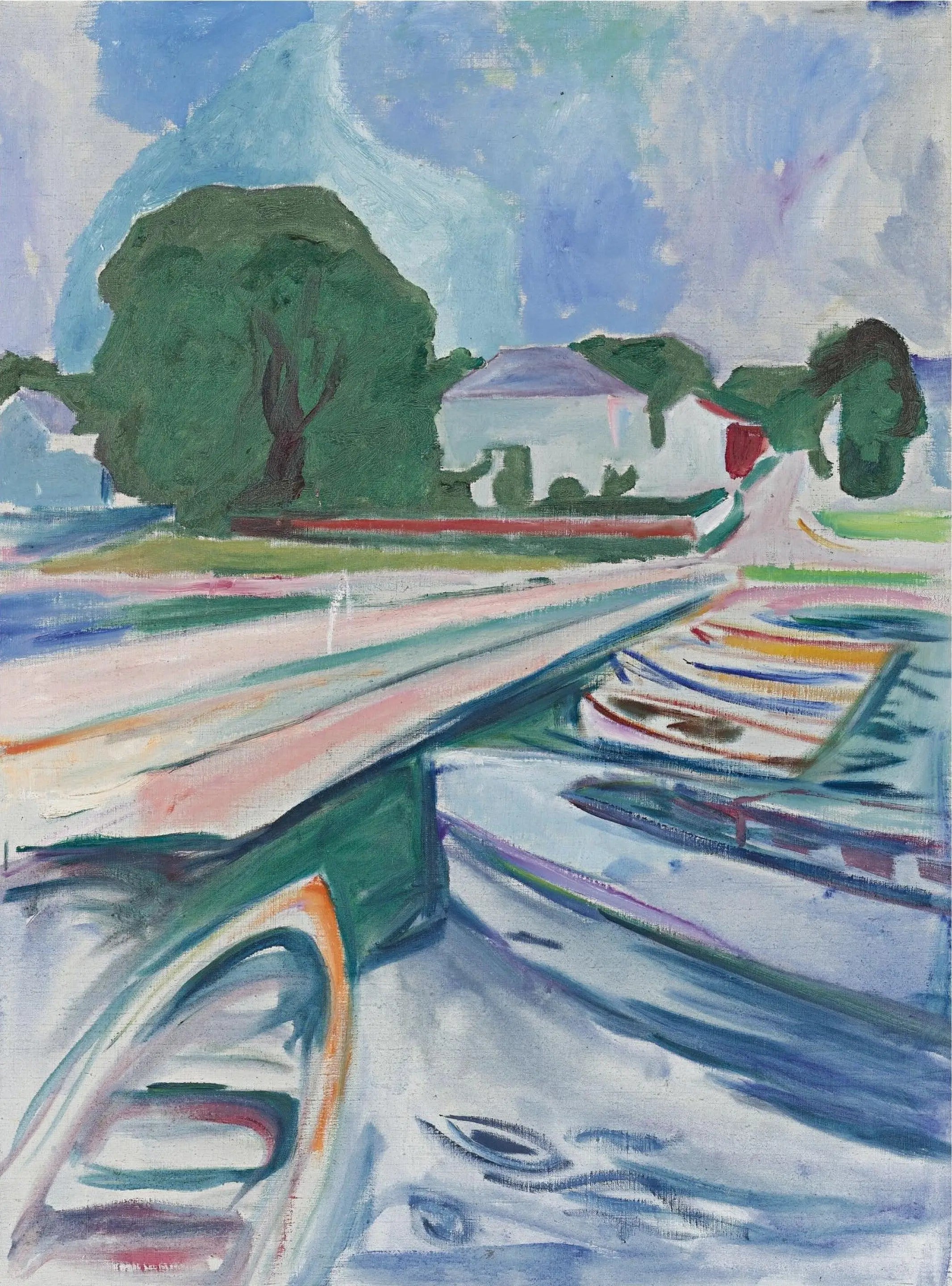 Barques à Åsgårdstrand - Edvard Munch image 1 reproduction artisanale de tableau