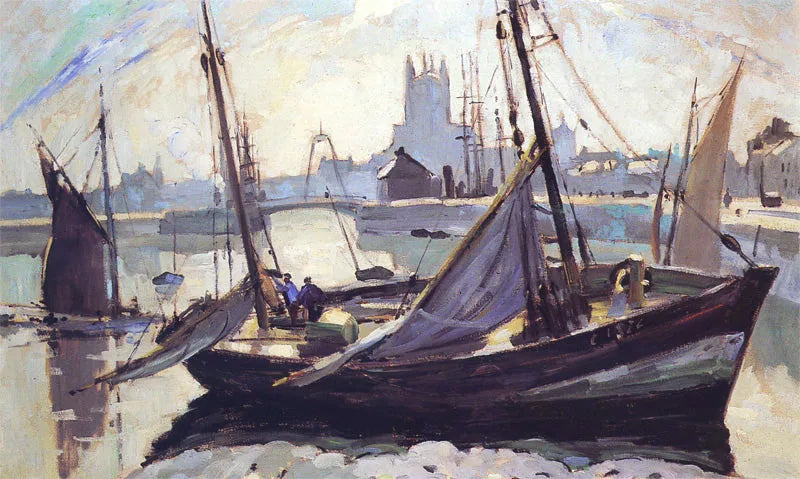 Boats, Fécamp - Robert Antoine Pinchon
