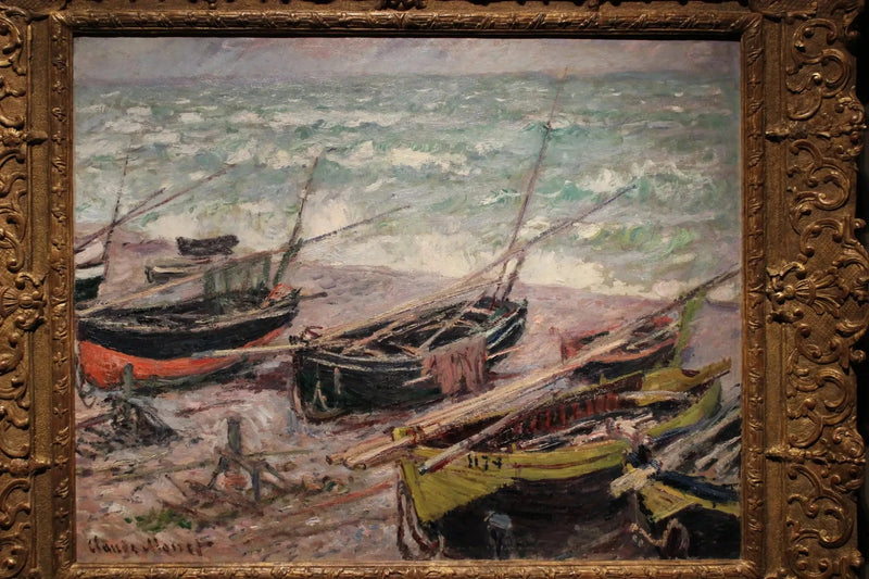 Fishing boats in Étretat W1028 - Claude Monet