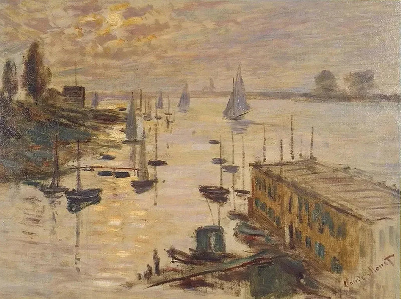 The Argenteuil Basin seen from the W334 road bridge - Claude Monet