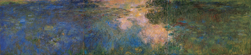 The Water Lilies Basin, Beyeler triptych W1968 -1970 - Claude Monet