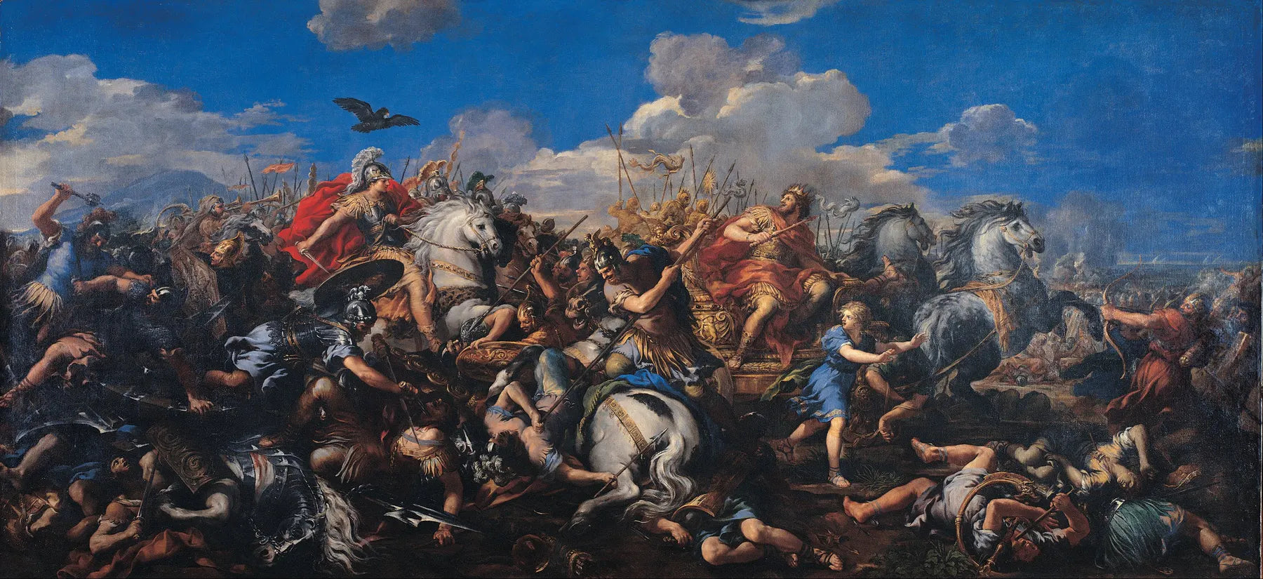 Bataille d'Alexandre contre Darius - Pietro da Cortona image 1 tableau peint à l’huile sur toile