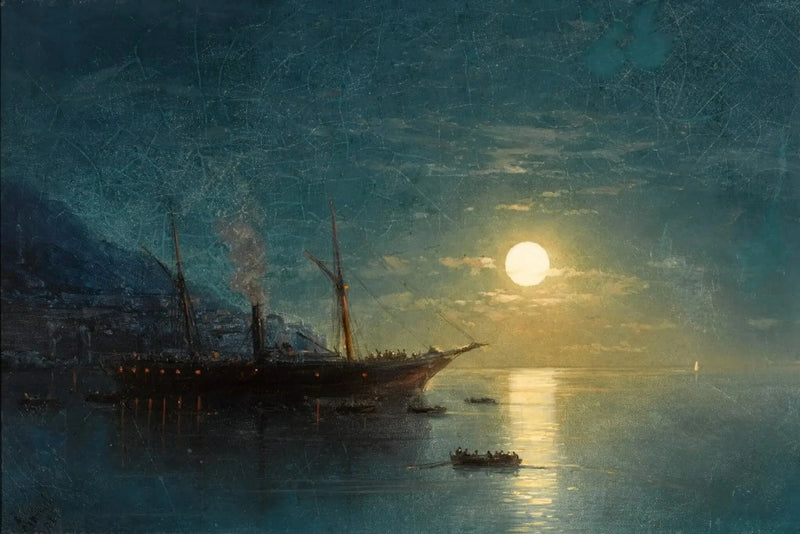 Steamship by a Moonlit Night - Ivan Aïvazovski