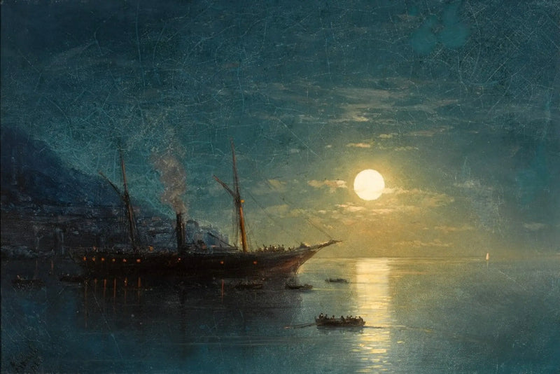 Steamship by a Moonlit Night - Ivan Aïvazovski