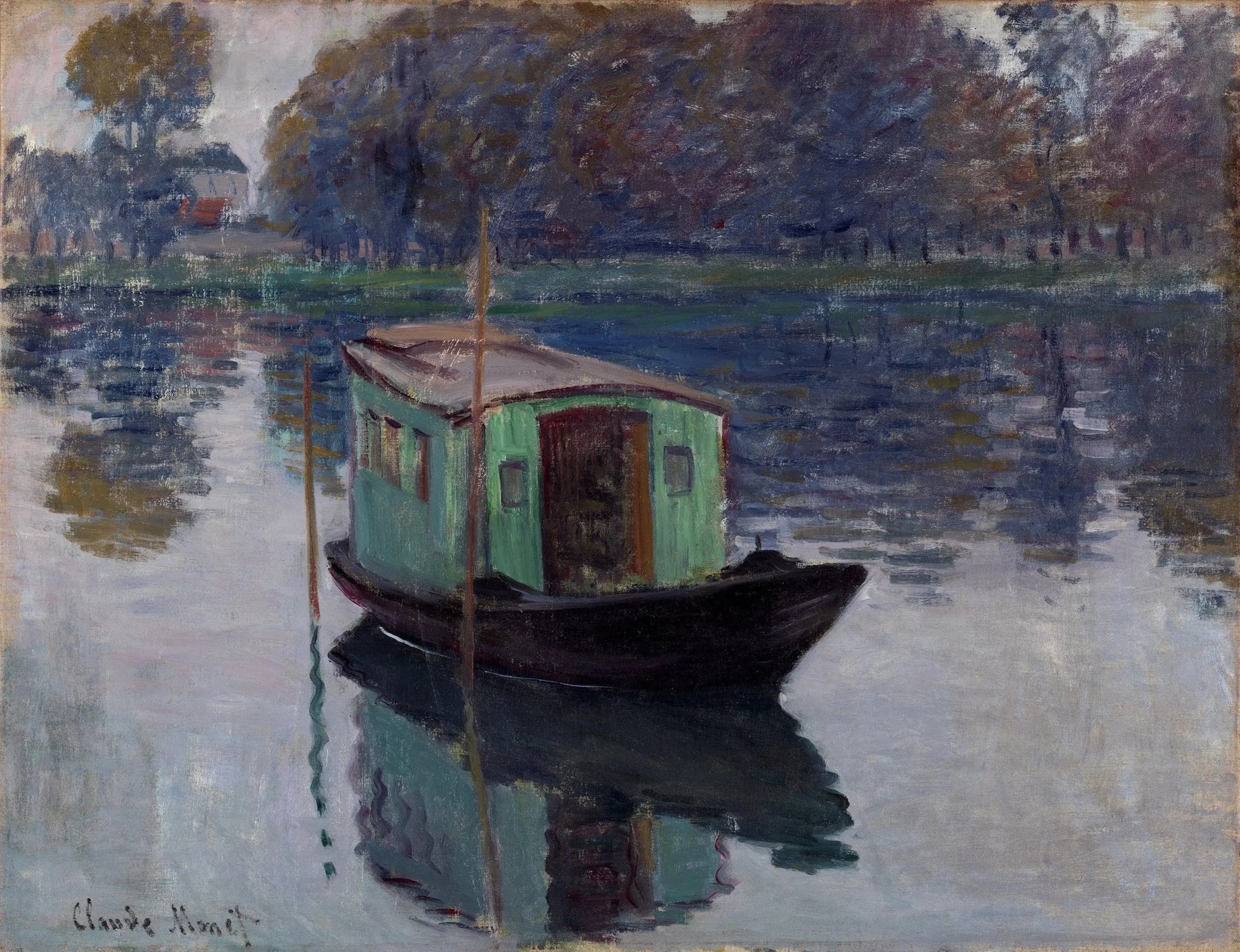 Le Bateau-atelier W323 par Claude Monet, 1874, musée Kröller-Müller