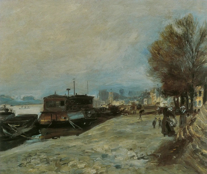 Washing Boat on the Seine - Pierre-Auguste Renoir