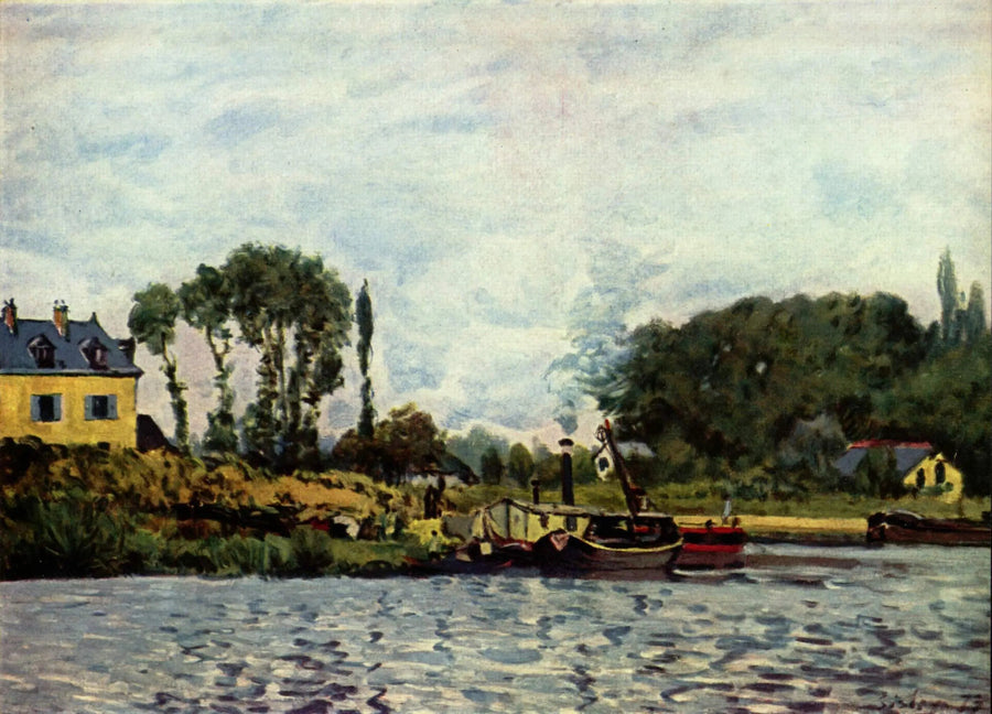 Boats at the Lock of Bougival - Alfred Sisley