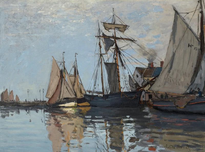 Boats in the Port of Honfleur - Claude Monet