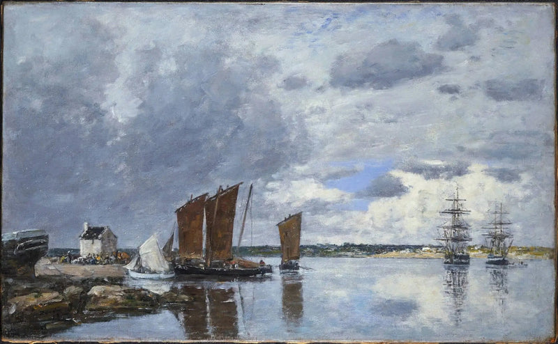Fishing Boats at Kerhor - Eugène Boudin