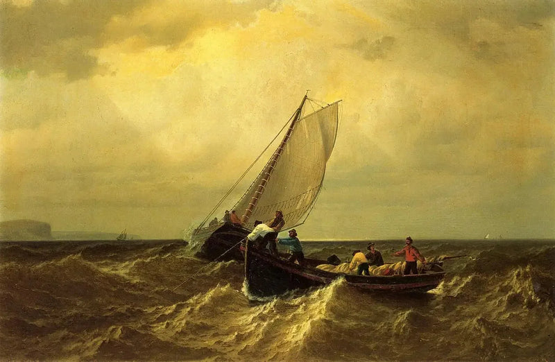 Fishing boats in Fundy Bay - William Bradford