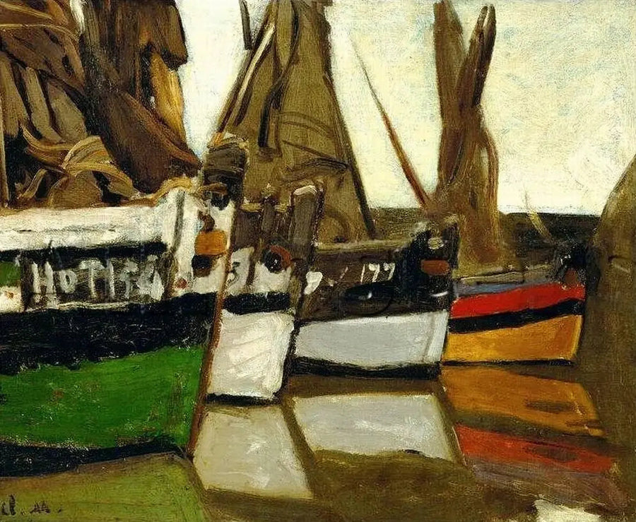 Fishing Boats, Honfleur - Claude Monet