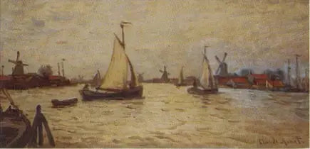 Boats in Holland near Zaandam - Claude Monet