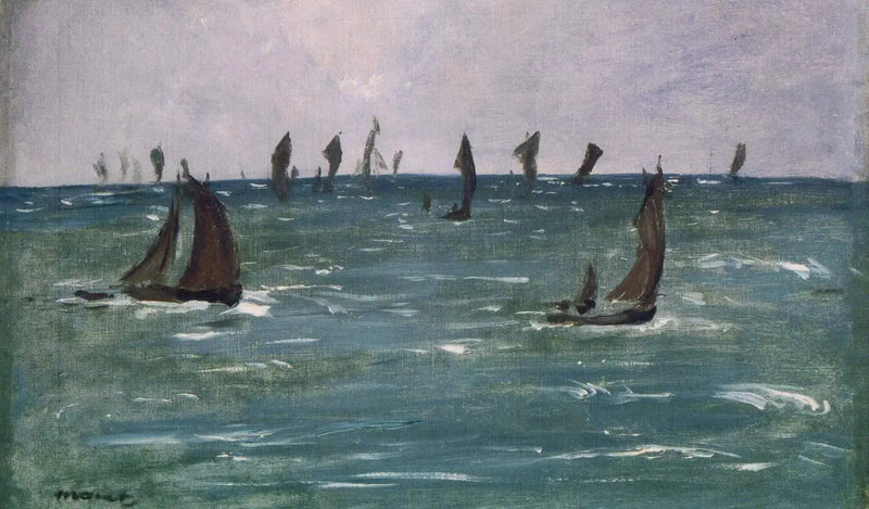 Boats at Sea, Bay of Biscay - Édouard Manet