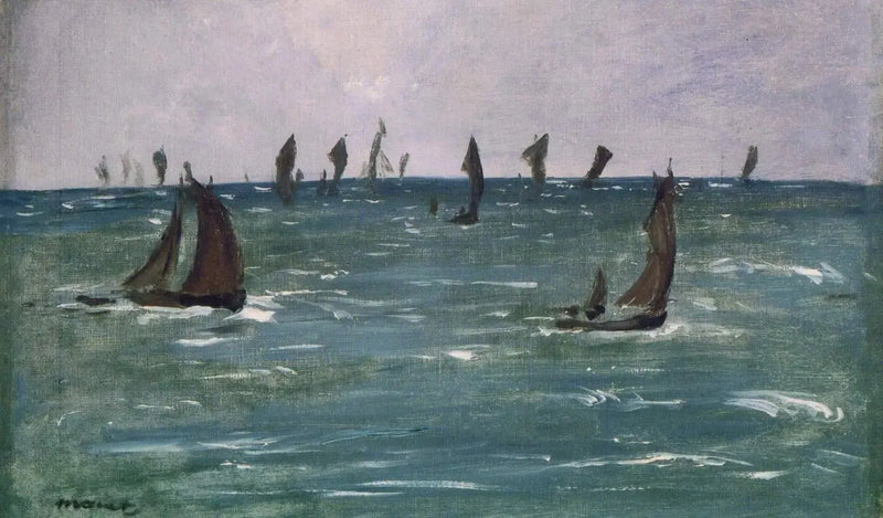 Boats at Sea, Bay of Biscay - Édouard Manet