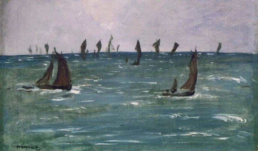 Boats at Sea, Bay of Biscay - Édouard Manet