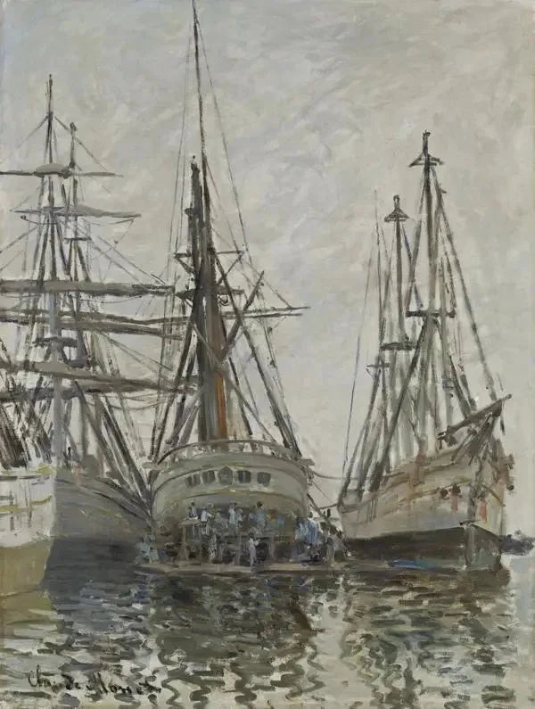 Boats in a port W260 - Claude Monet
