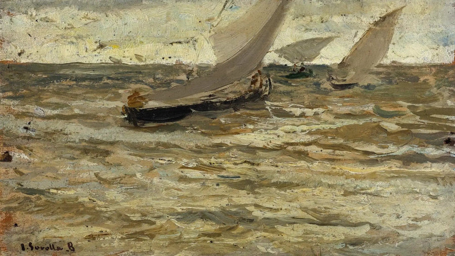 Boats Leaving the Port, Asturias - Joaquín Sorolla