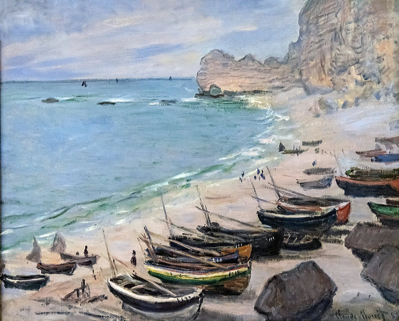 Boats on the Beach at Étretat - Claude Monet