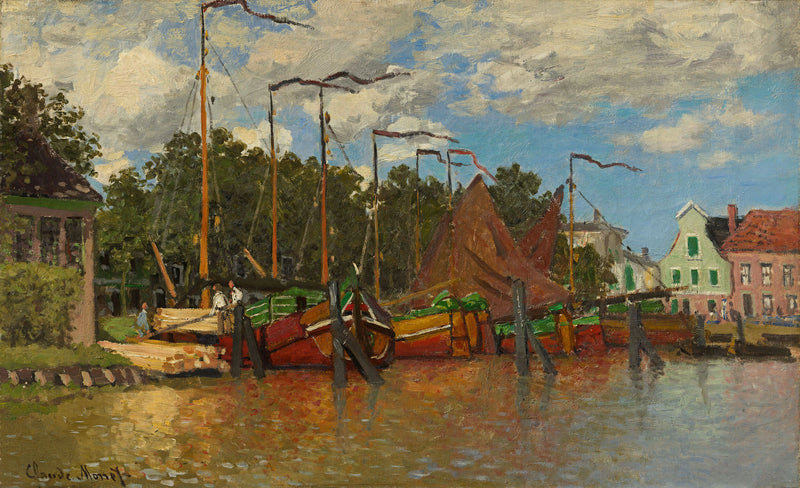 Boats in Zaandam W189 - Claude Monet