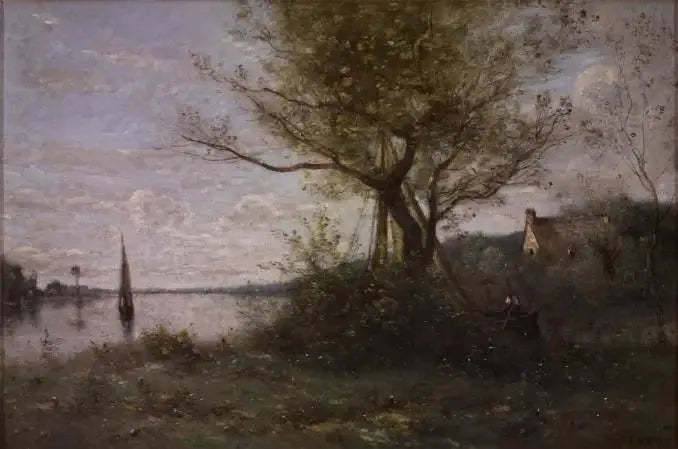 Isle Boatman - Jean-Baptiste Camille Corot