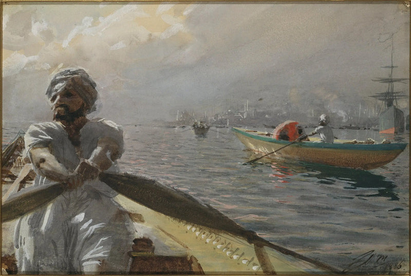 Turkish bath in the port of Constantinople - Anders Zorn