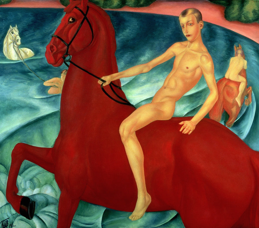 Le Bain du cheval rouge - Kouzma Petrov-Vodkine