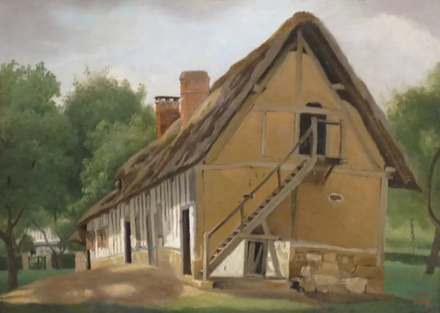 Agricultural Building in Bois-Guillaume, near Rouen - Jean-Baptiste Camille Corot