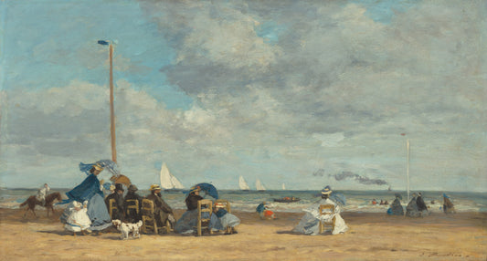 🌊 The Beach at Trouville – Eugène Boudin (1860s)
