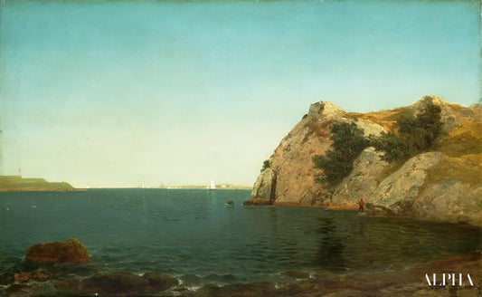 Beacon Rock, port de Newport - John Frederick Kensett - Reproductions de tableaux et peintures haut de gamme