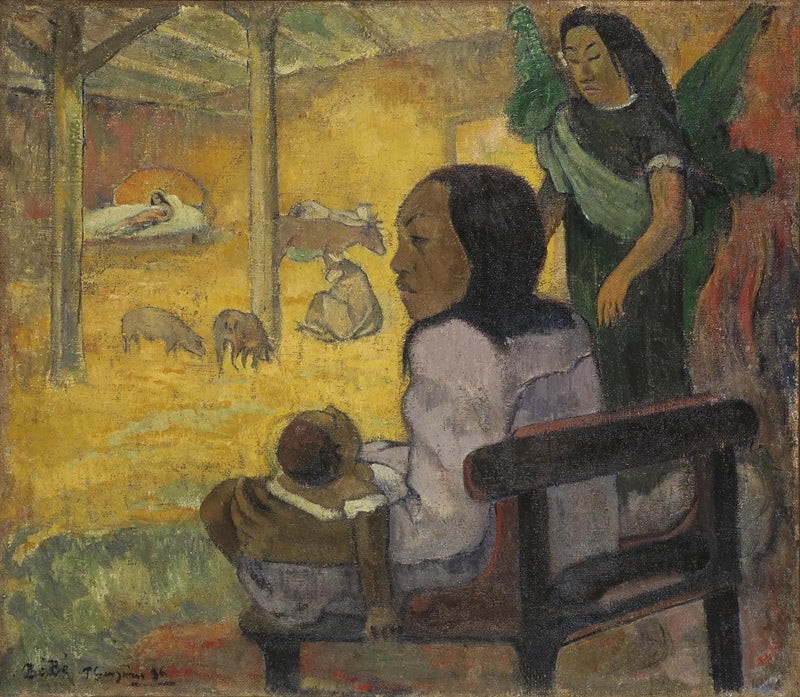 Baby, or Birth of Christ in Tahitian - Paul Gauguin