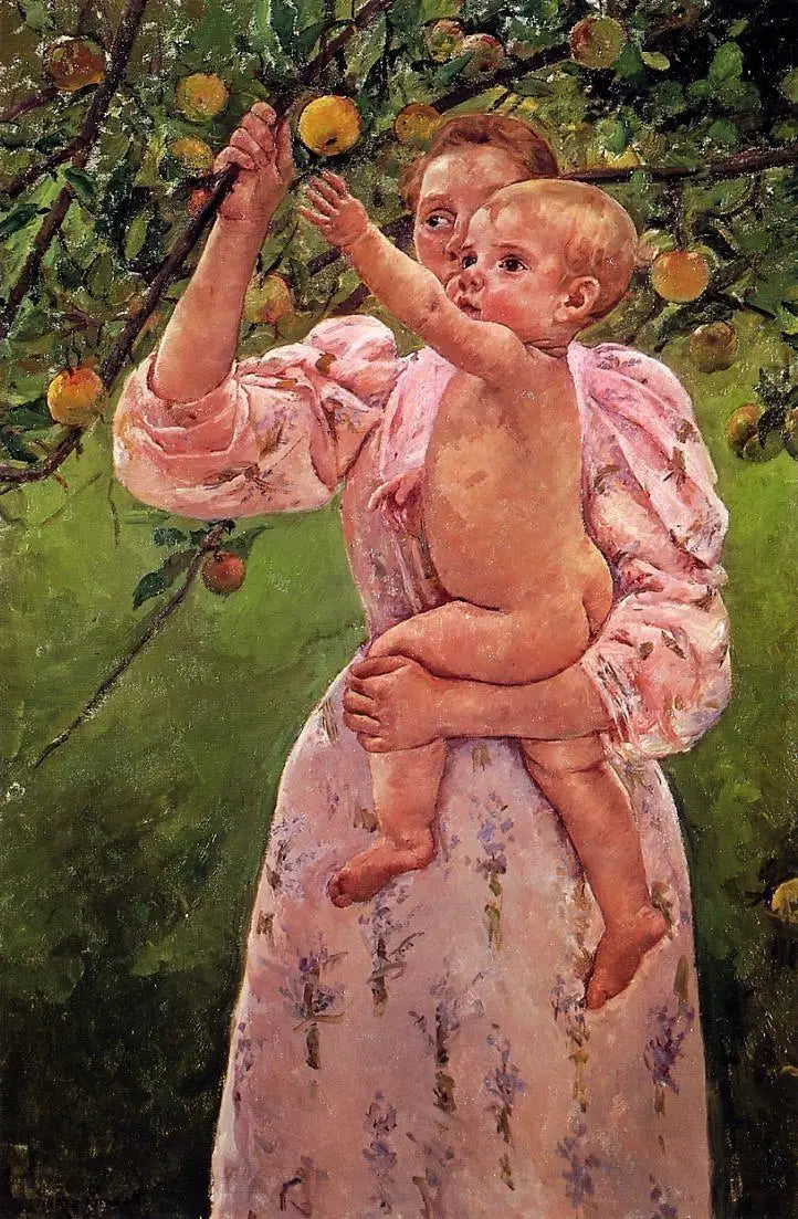 Baby reaching for an apple - Mary Cassatt