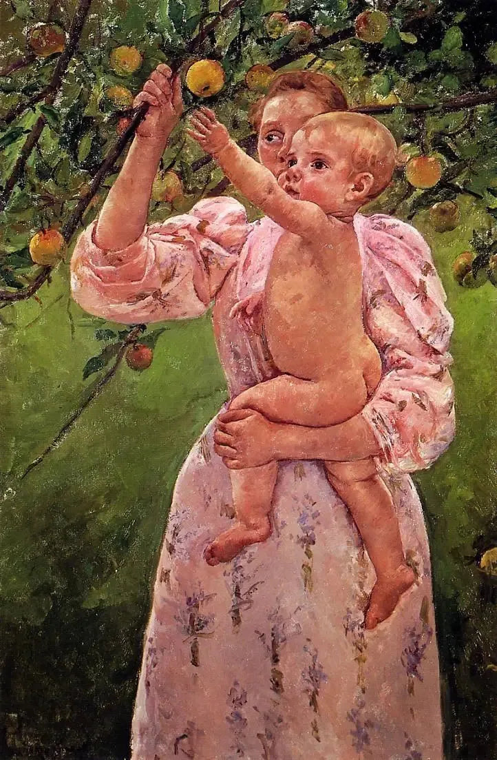 Baby reaching for an apple - Mary Cassatt