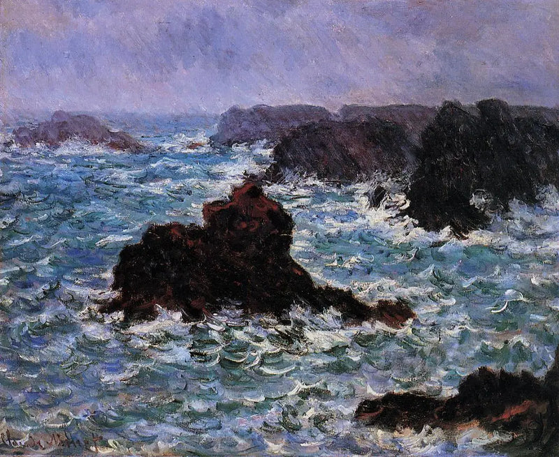 Belle-Île, Rain Effect - Claude Monet