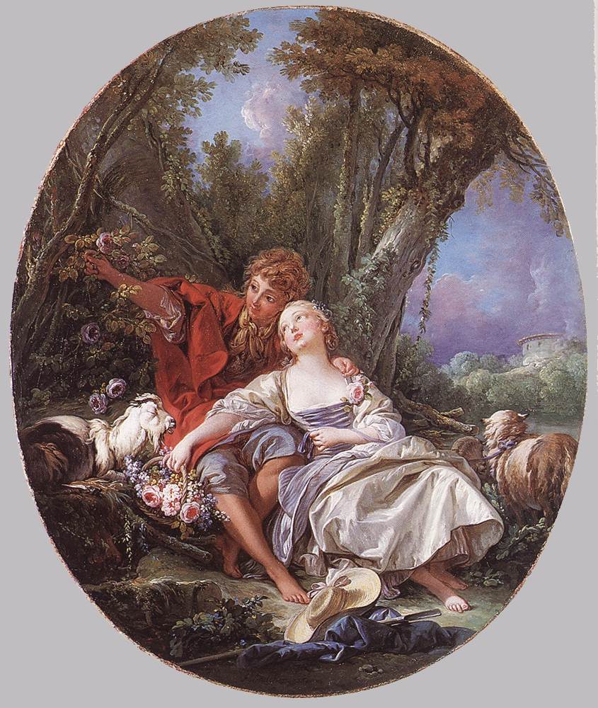 Shepherd and Shepherdess at Rest - François Boucher