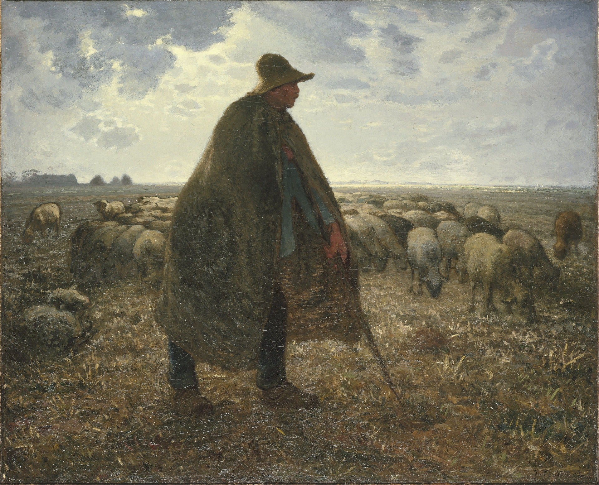 Shepherd keeping his flock - Jean-François Millet
