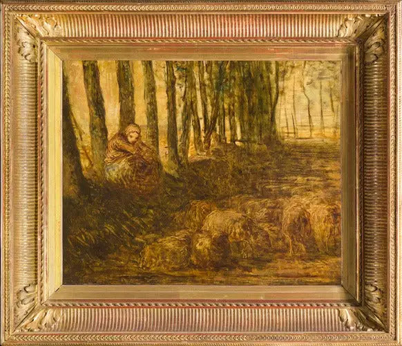 Bergère et troupeau - Jean-François Millet
