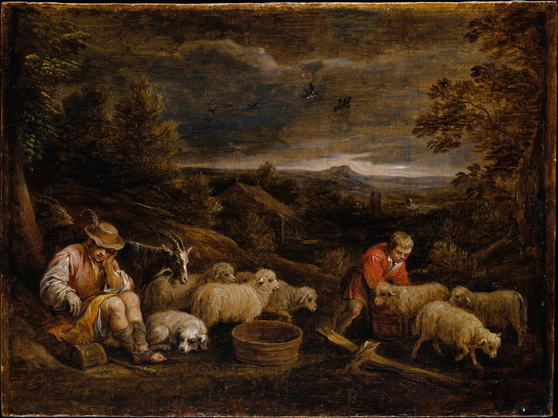 Shepherds and Sheep - David Teniers the Younger