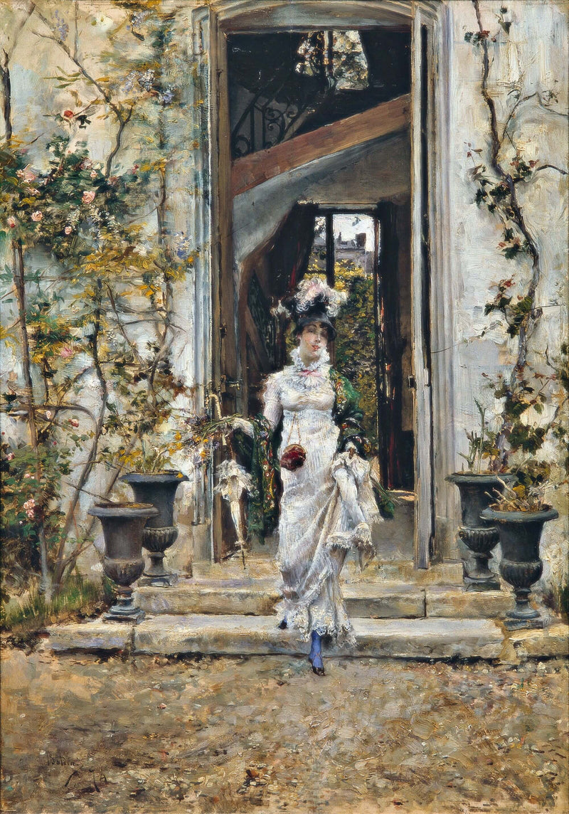 Berthe goes for a walk - Giovanni Boldini