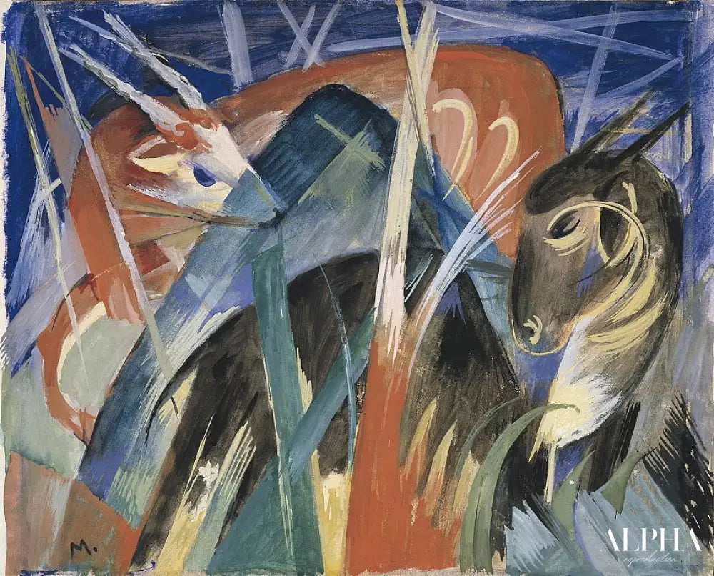 Bête fabuleuse I - Franz Marc - Reproductions de tableaux et peintures haut de gamme