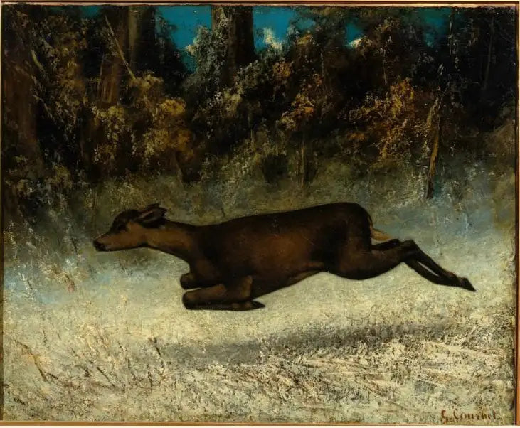Running Doe - Gustave Courbet
