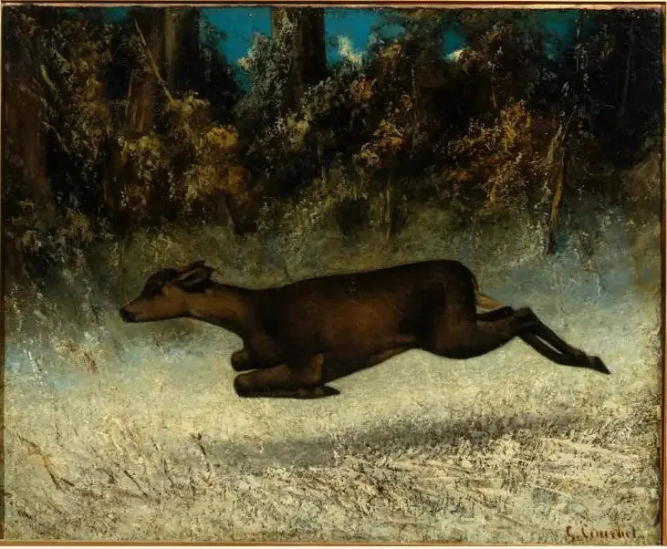 Running Doe - Gustave Courbet