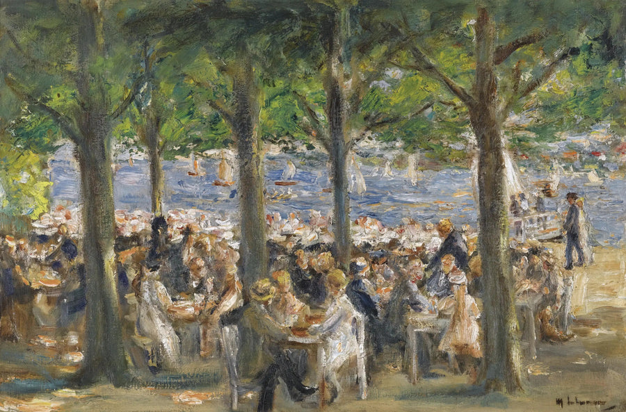 Beer Garden near the Havel under the Trees - Max Liebermann