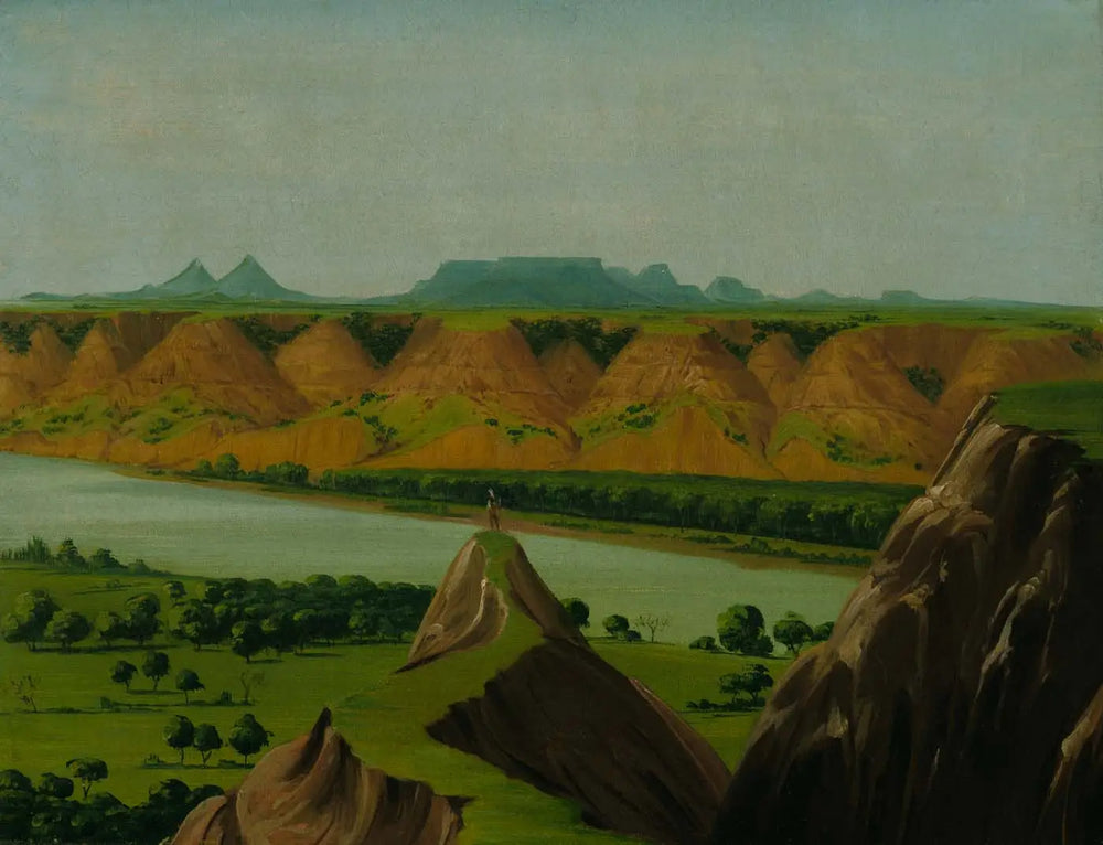 Big Bend sur le Haut-Missouri à 1900 milles au-dessus de Saint-Louis - George Catlin - Alpha Reproduction