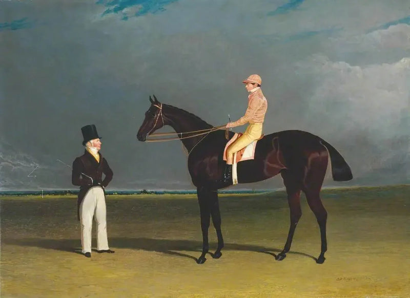 Birmingham with Patrick Conolly Up and its owner, John Beardsworth - John Frederick Herring, Sr.