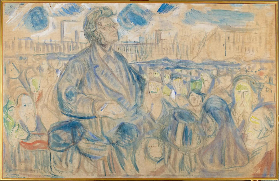 Bjørnstjerne Bjørnson Addressing the People - Edvard Munch