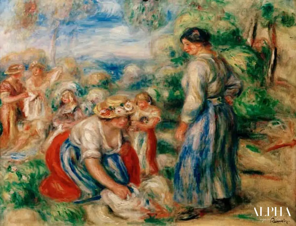 Blanchisseuses - Pierre-Auguste Renoir - Reproductions de tableaux et peintures haut de gamme