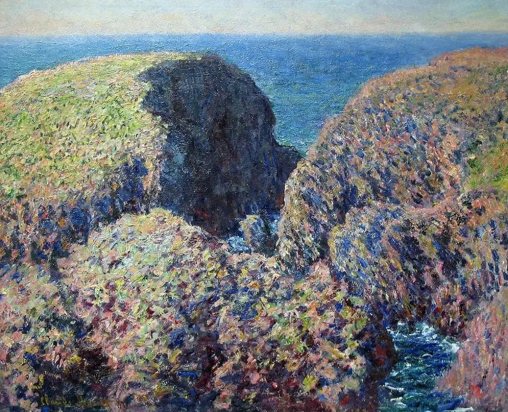 Reproduction du tableau « Bloc de rochers, Belle-Île - Claude Monet » par Alpha Reproduction en peinture à l’huile