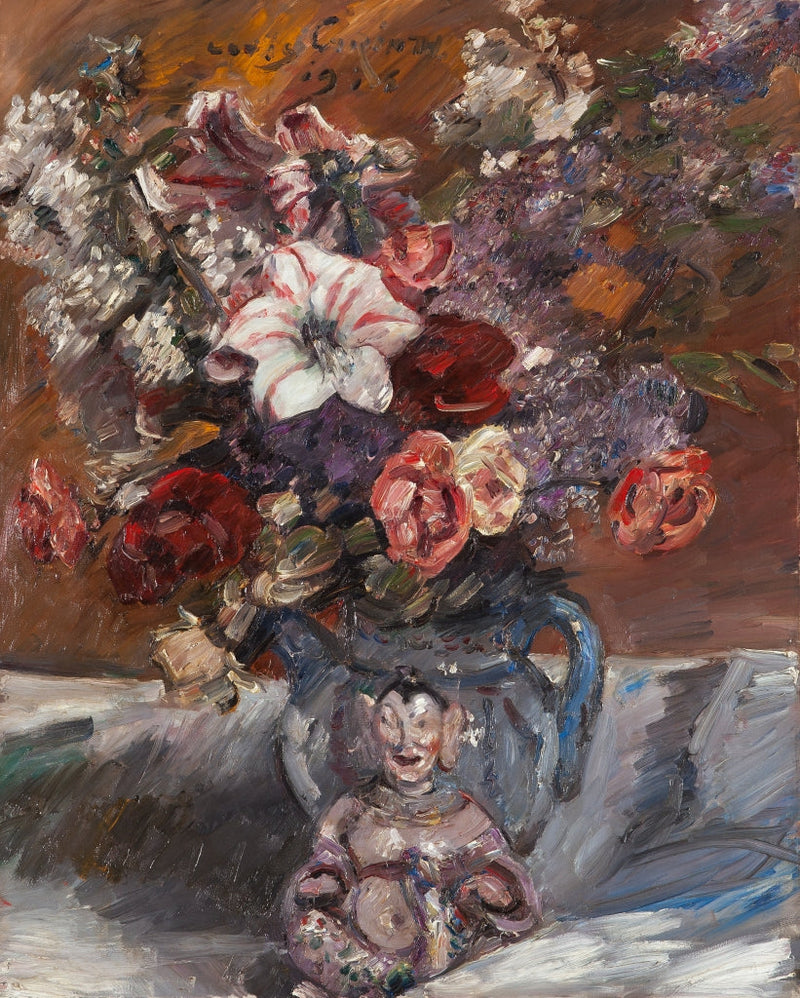 Blumen mit chinesischer Pagode - Lovis Corinth